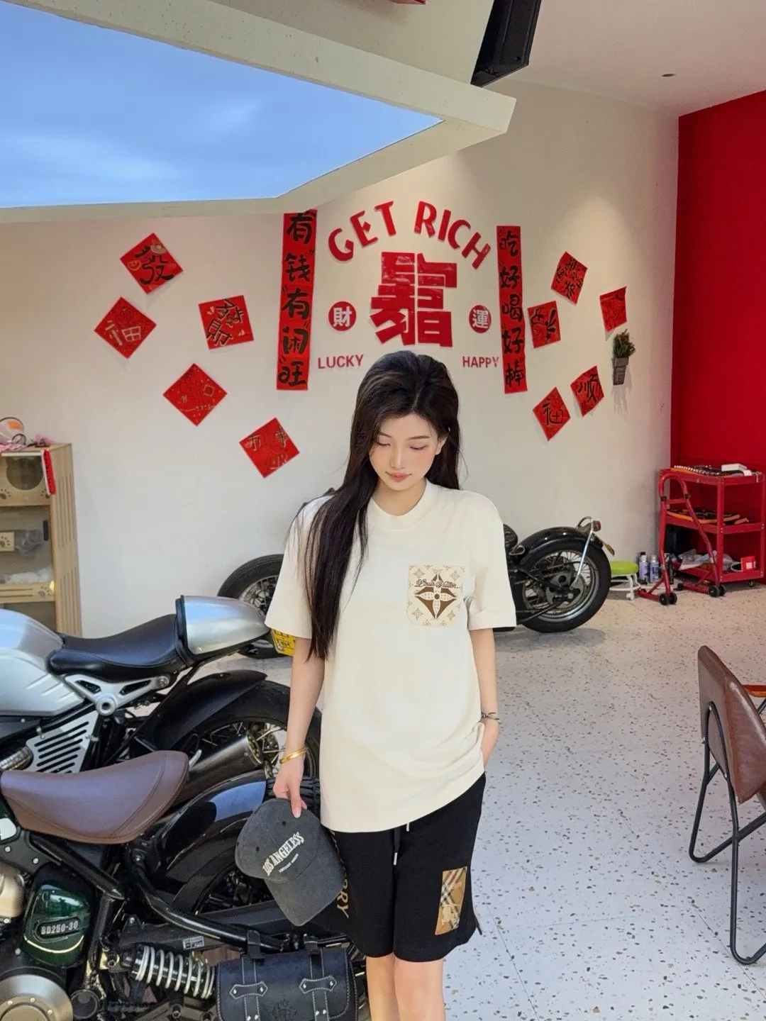 Louis Vuitton/Louis Vuitton 25ss presbyopic fake pocket short sleeves